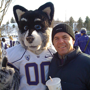 Rob with University of Washington Mascot