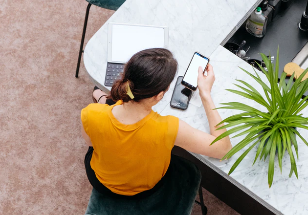 woman on cell phone