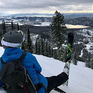 Ashley skiing