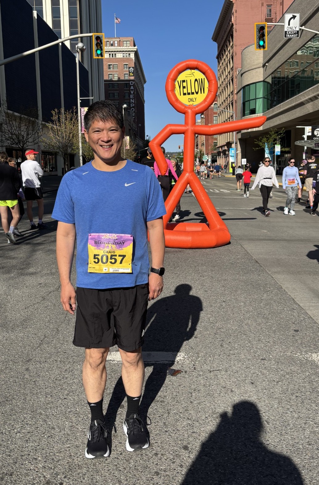 Craig running in the bloomsday marathon