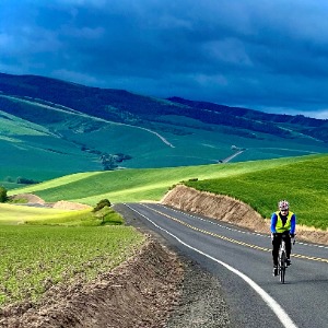 Eric Denney riding bike