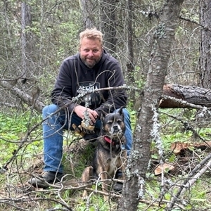 Gary Grant with his dog Cooper Pup