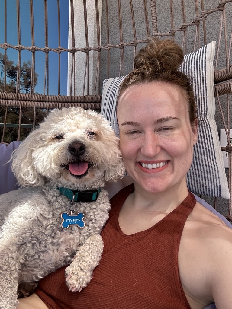 MaryAbigail Dills and her Dog