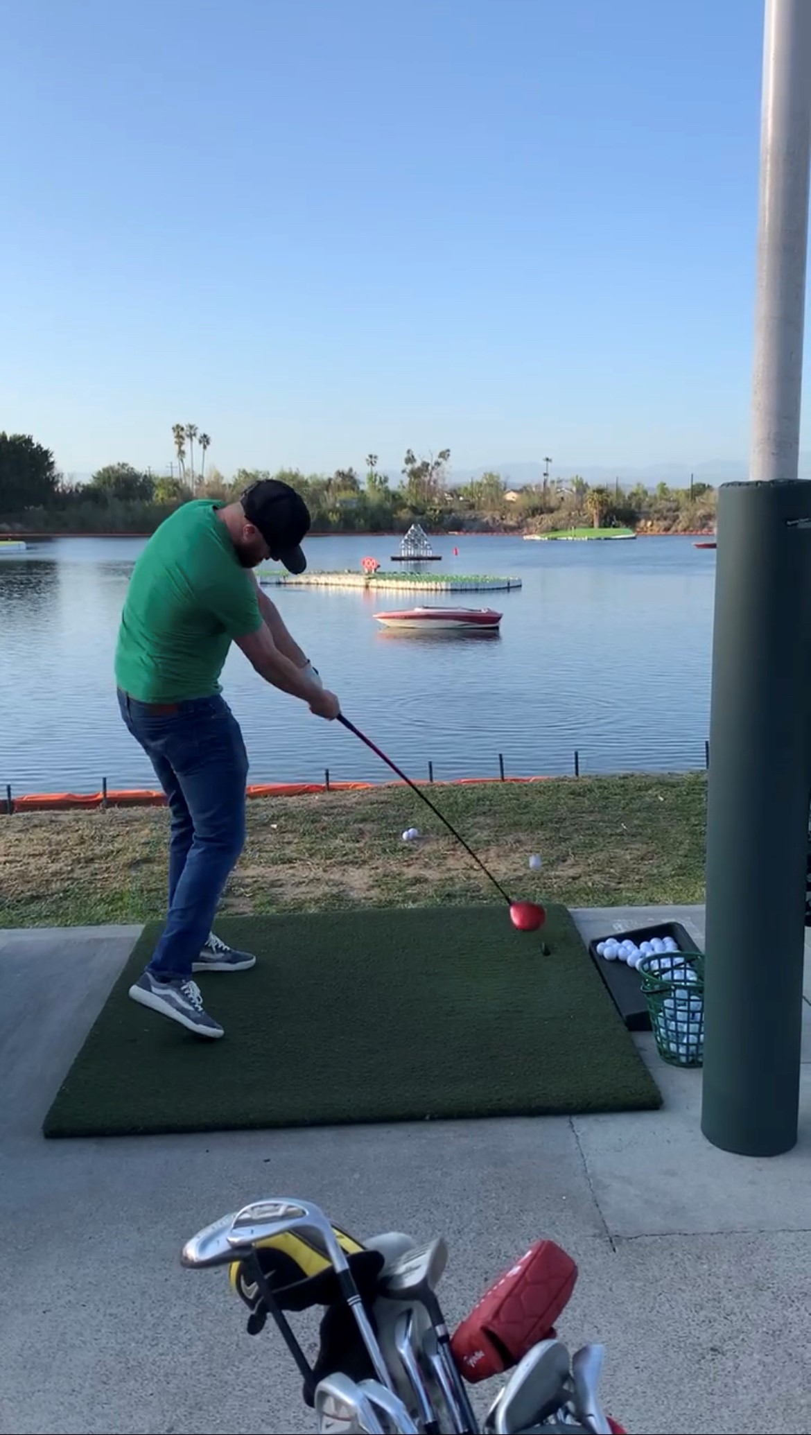 Matt golfing