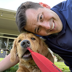 Matt with his dog