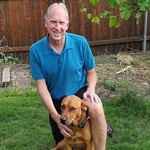 Steve with his dog