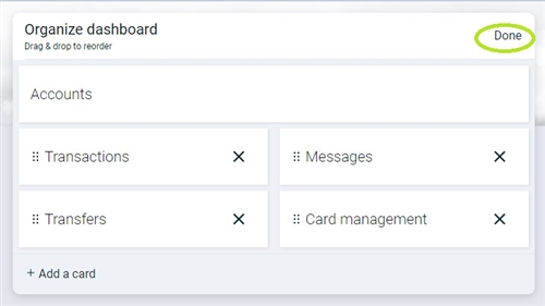 Organize Dashboard
