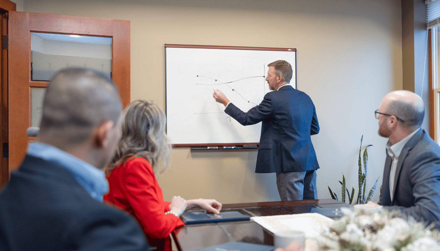 Wealth Management Advisors meeting with client in branch