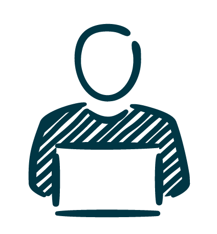 woman at computer icon