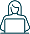 woman at computer icon