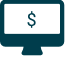 Computer Icon with dollar