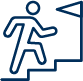 Man walking up steps